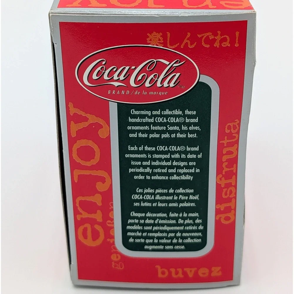 Coca-Cola Polar Bear Penguin Soda Fountain Ornament Trim A Tree Cavanagh Box
